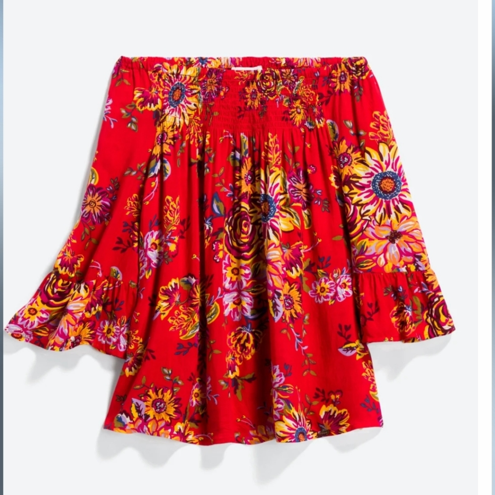 Beachlunchlounge Ellora Bell Sleeve Peasant Top